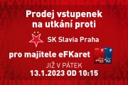 Předprodej vstupenek na Slavii pro držitele eFKarty od 13. ledna