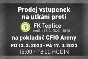 Předrodej na Teplice pokračuje, od pondělí také v pokladně CFIG Areny