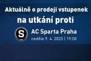 Aktuální informace o prodeji vstupenek na utkání proti Spartě